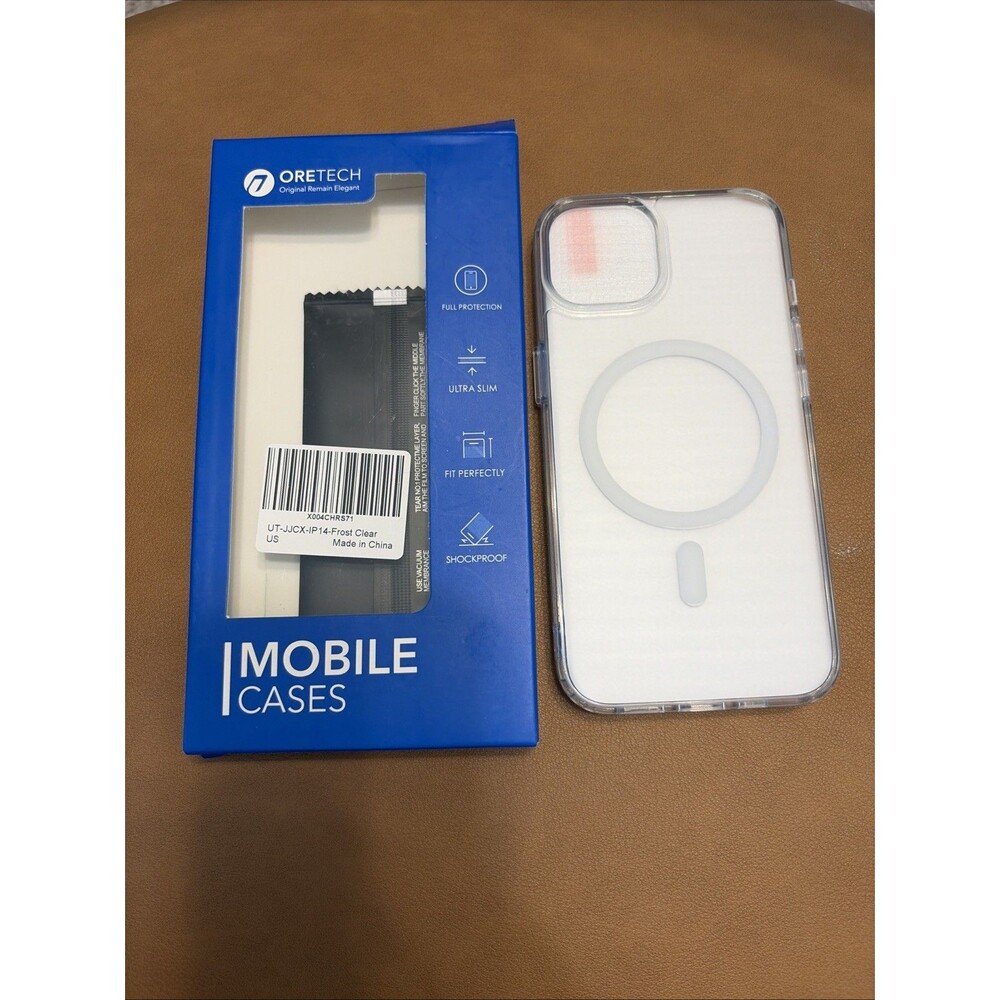 Oretech Iphone 14 Clear Magnetic Case with 2x Screen Protector